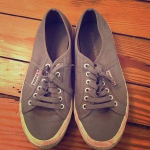 Grey superga sneakers